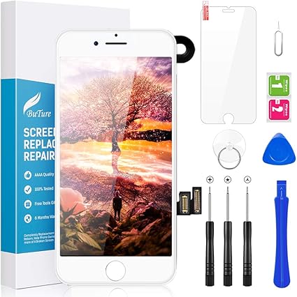 Amazon Buture 進化版 Iphone8液晶パネル フロントパネル 画面交換修理用lcd パーツ一体化 スピーカー カメラ 近接センサーが含まれる 強化保護フィルム 修理工具付き 白 修理パーツ 通販