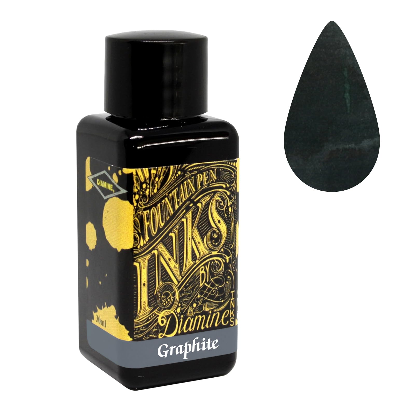 Diamine Colletion-Tintenflaschen, 30 ml, Kunststoffflaschen in einer Geschenkbox, perfektes Geschenk für Kollegen, Familie, Freunde und Schreibwarenliebhaber. - Wählen Sie ein Set! (Graue Kollektion)