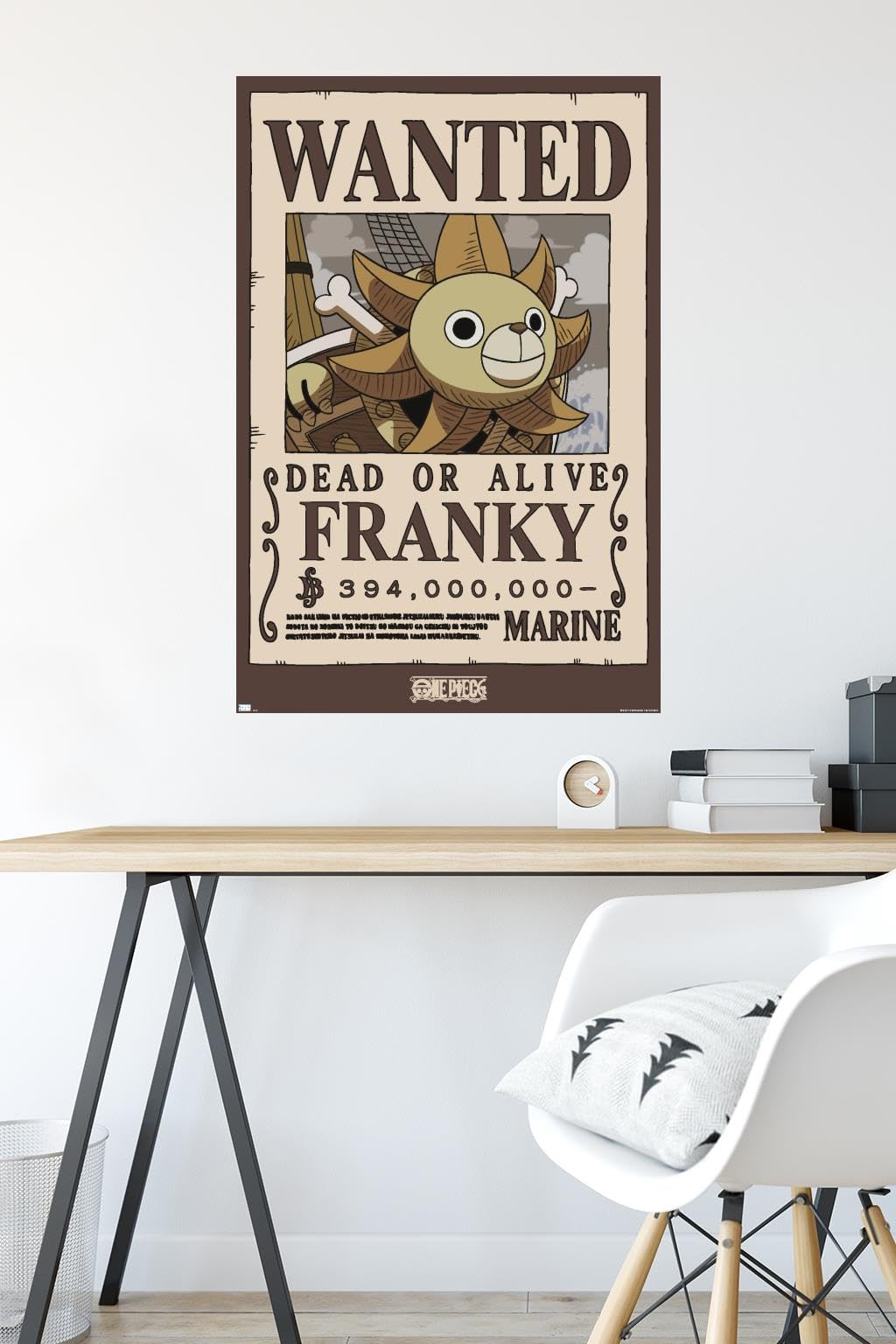 Amazon.com: One Piece - Franky Wanted Poster Wall Poster, 34L