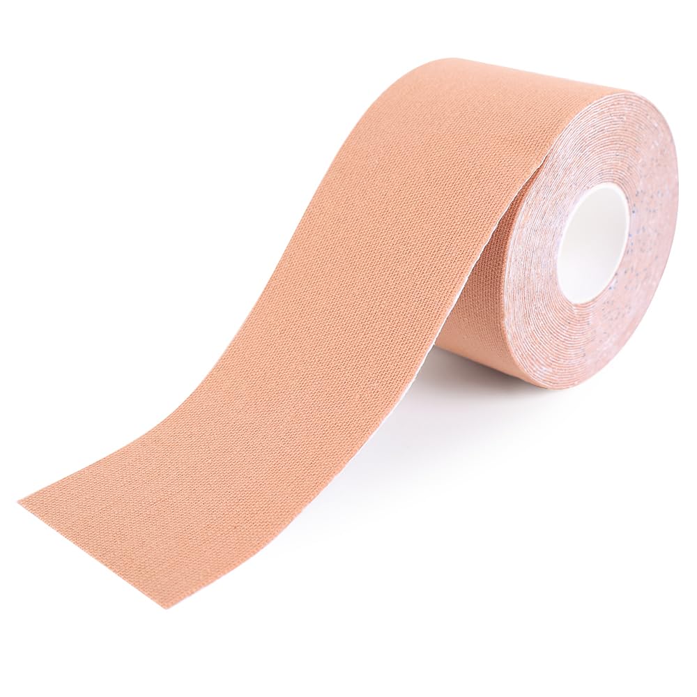 SANZEZCOOLive 2 Pack 5cm 5M Boob Tape Bras For Women Adhesive Invisible Bra Nipple Pasties Covers Breast Lift Tape Push Up Bralette Strapless Pad Sticky, M