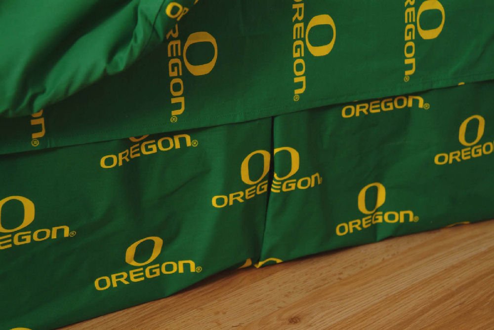 College Covers Oregon Ducks Printed Dust Fashions Ruffle - Full