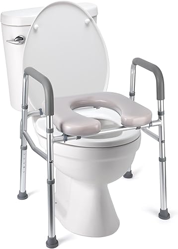 Asiento de inodoro elevado, 350 libras, soporte solo, para cuidados domésticos, asiento de baño para ancianos, discapacitados, discapacitados,