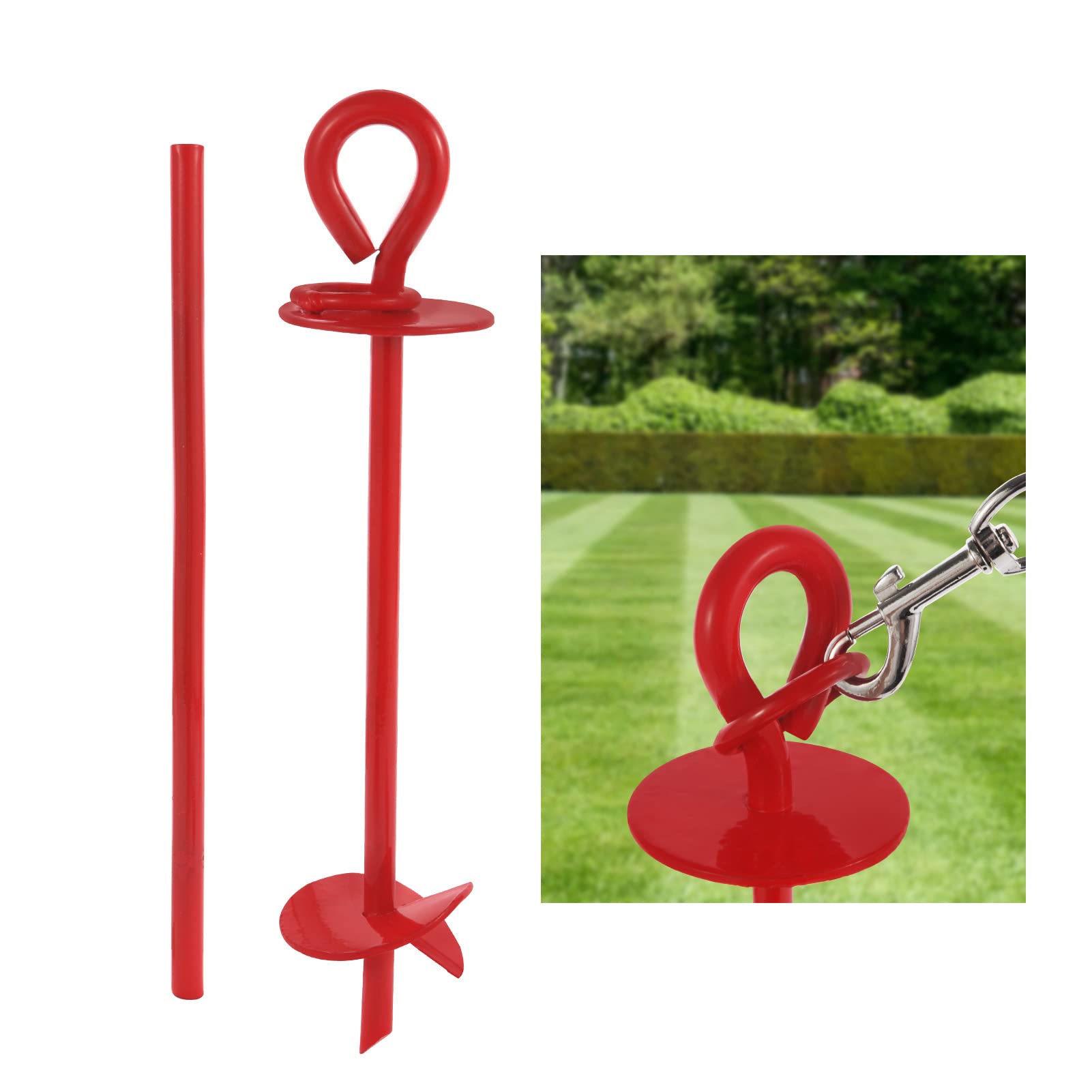 Picchetto Da Esterni per Guinzaglio, Guinzaglio per Cane con Picchetto Elicoidale A Terra, Guinzaglio per Esterni, Picchetto per Ancoraggio per Cani per Esterno Come Cortile e Campeggio