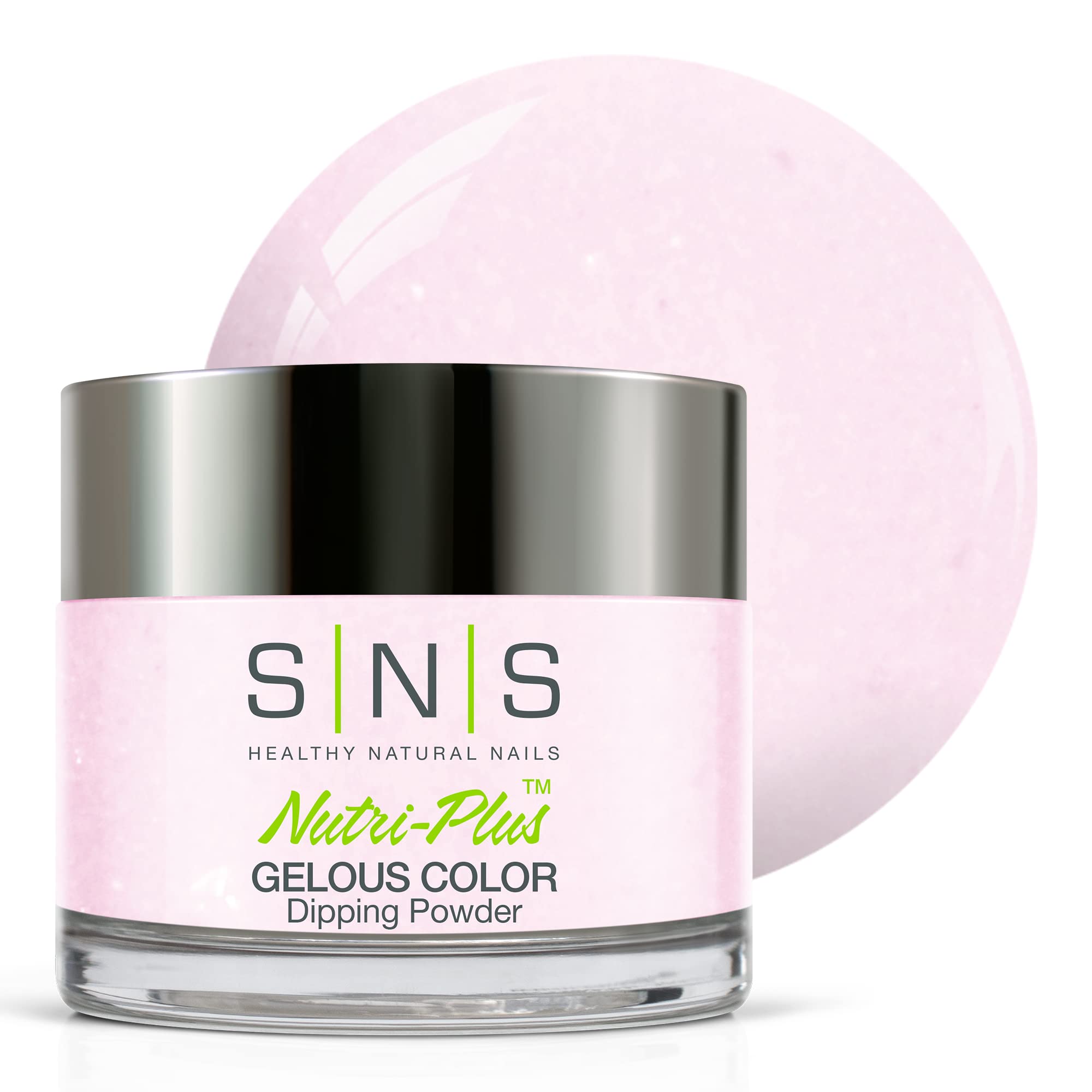 SNS Nail Dip Powder, Gelous Color Dipping Powder - Pink Lemonade (Pink/Pastel, Shimmer), BOS03 - Long-Lasting Acrylic Nail Color & Polish Lasts 14