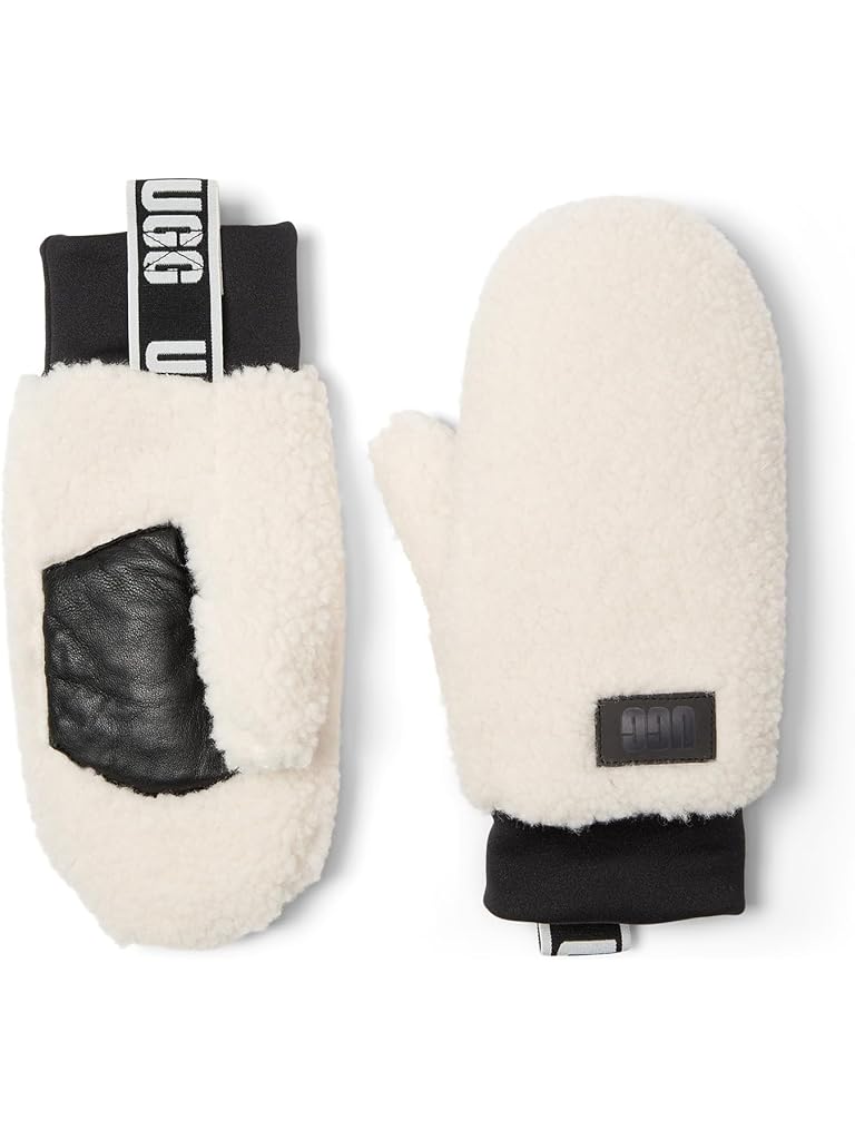 Blue UGG Uggfluff Mitten With Logo Tape