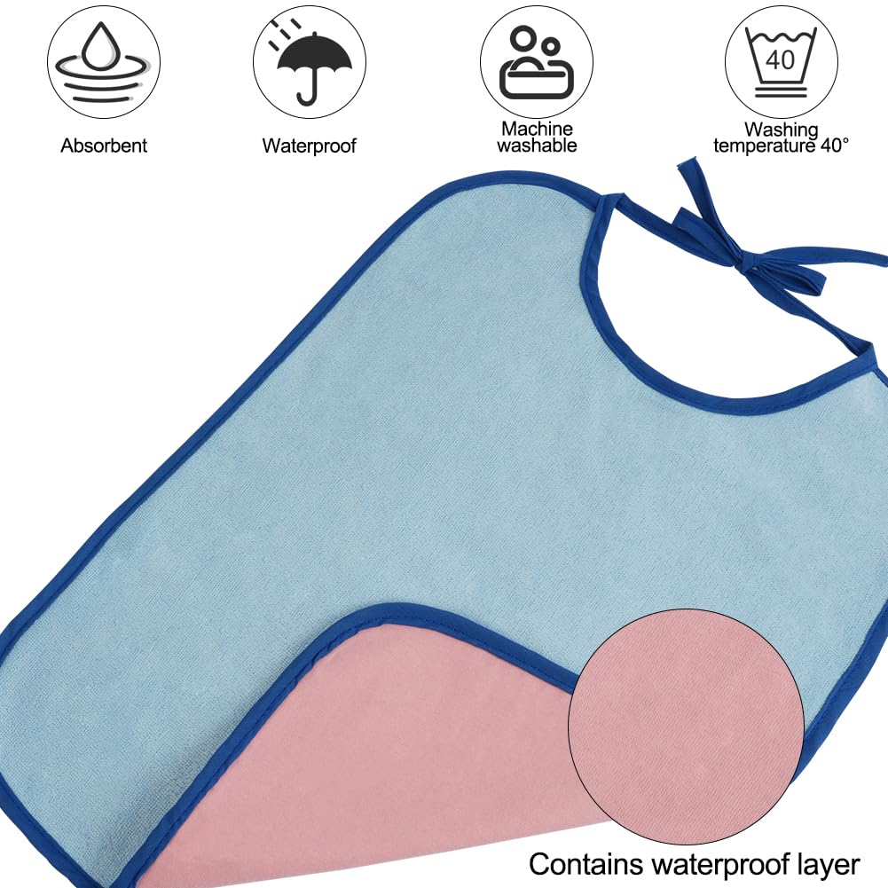 Bavoirs Imperméables pour Bébé en Forme de U, Ajustable, Tissu Lavable, Éponge