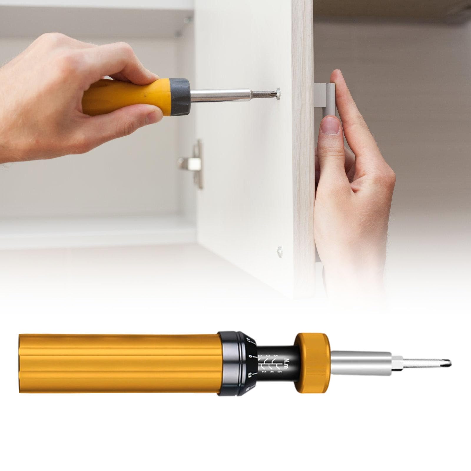 Destornillador de par ajustable multifuncional construido con componentes de cobre y diseño ergonómico antideslizante para fabricar destornilladores de par preestablecidos ajustables