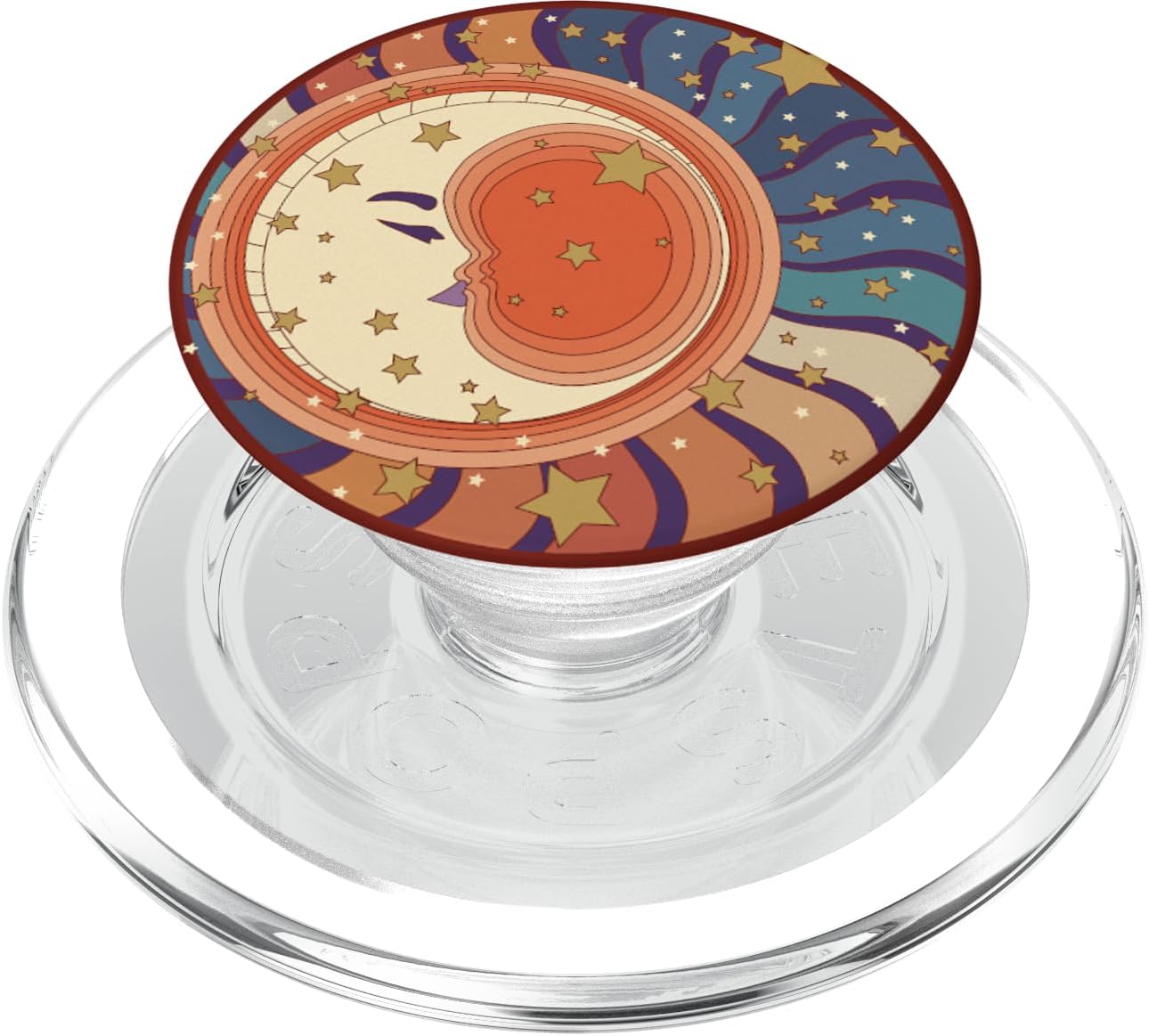 Retro Dream Wild Half Moon Child Smartphone PopSockets PopGrip: Swappable Grip for Phones & Tablets PopSockets PopWallet for MagSafe