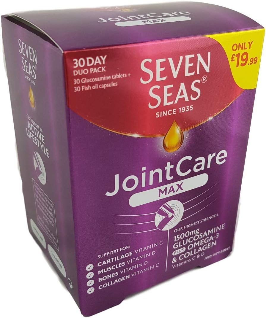 Seven Seas JointCare Max 30 Glucosamine Tablets + 30 Fish Oils Capsules, 60pk