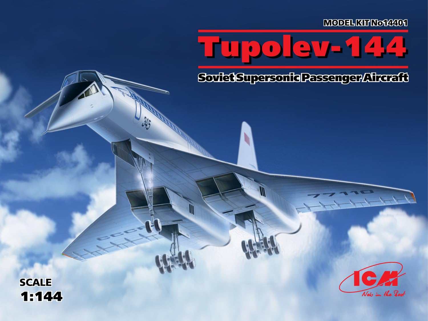 ICM 14401-1/144 Tu-144. Soviet Supersonic Passenger Aircraft