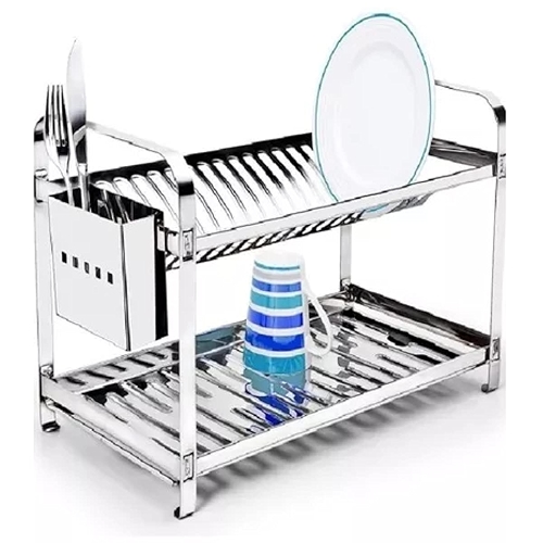 Escorredor Mak Inox Aço Inox 20 Pratos Porta Talheres Aço Inox Escorredor Mak Inox Aço Inox 20 Pratos Porta Talheres Aço Inox
