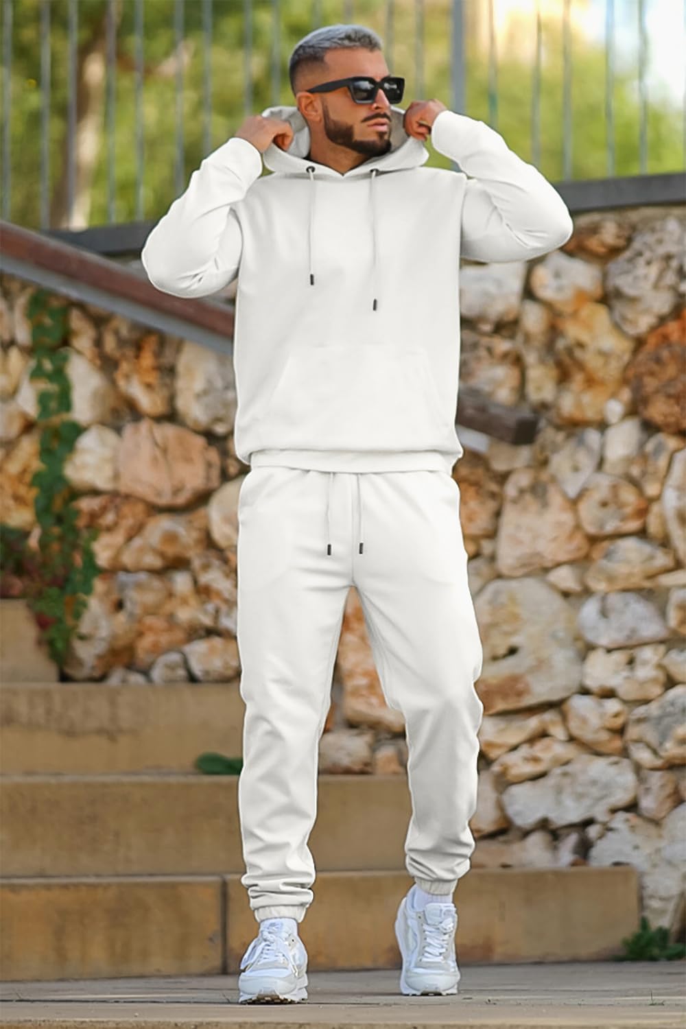 GINGTTO Mens Tracksuit 2 Piece Pullover Jogging Activewear Casual Sweatsuit Sets for Men - Image 4