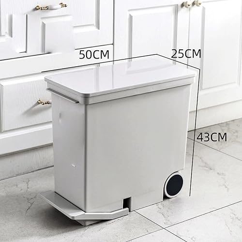 Miniatura 6 de ZELKON Trash Can Bedroom Picking Trash Cans Foot-Operated Household Large Trash Cans with Lids Living Room Kitchen Flat Dry and Wet Separation