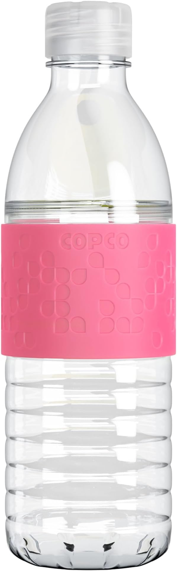 Copco Hydra 16.9 oz Water Bottle with Leak-Proof Lid - Tritan Reusable with Textured Grip Sleeve - BPA-Free, Shatter-Resistant, Dishwasher Safe for Travel, Gym, Work, Outdoors (Pink)