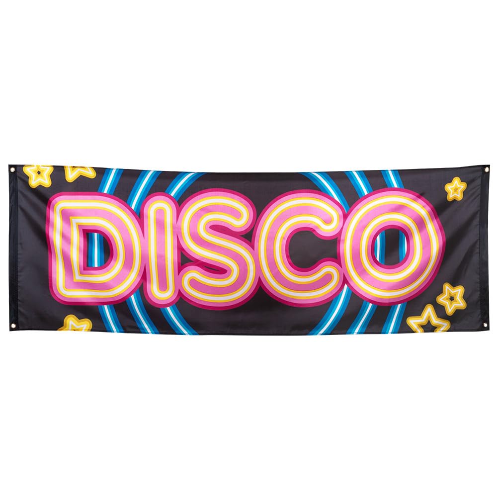 Boland 00753 - Banner Disco, tamaño 74 x 220 cm, poliéster, decoración
