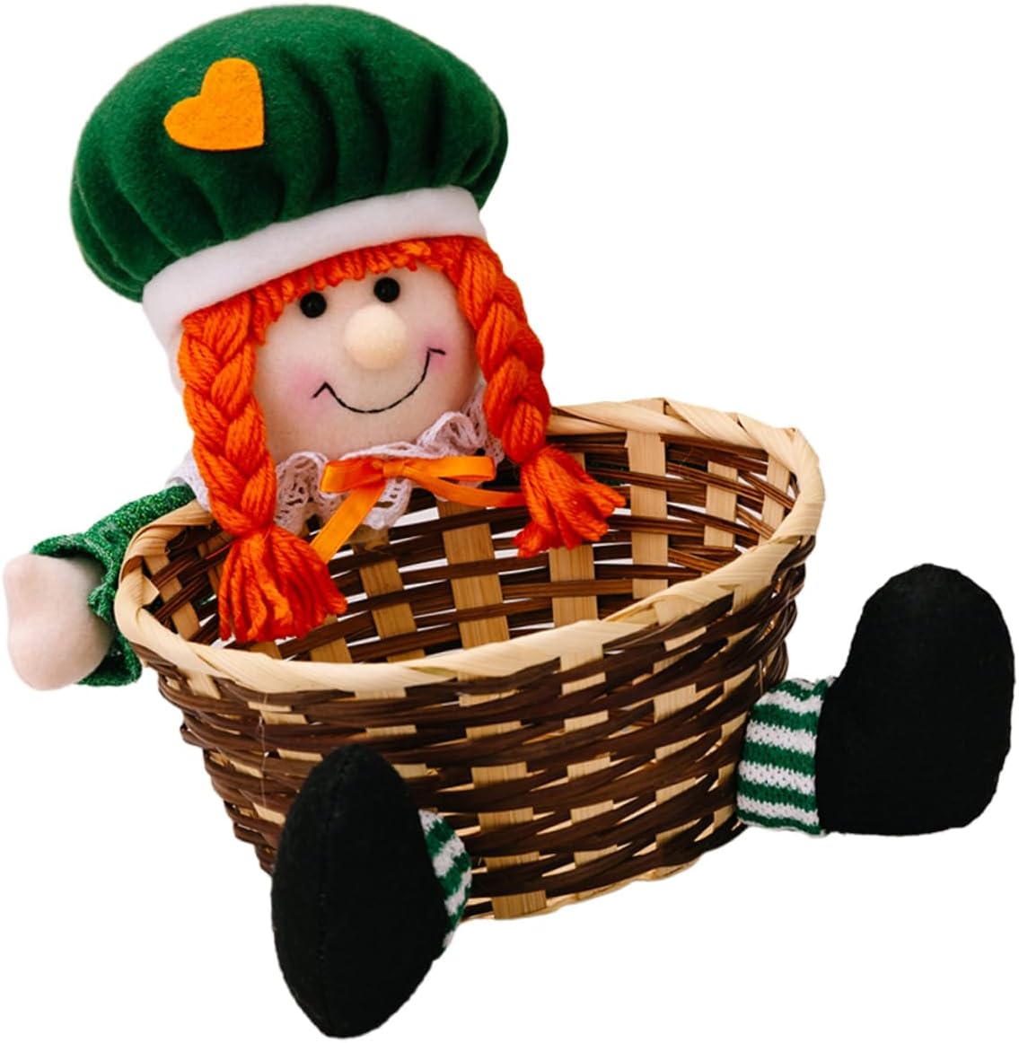 Garneck Patrick's Day Candy Holder Basket Festive Snack Organizer for Dining Table Versatile Storage for Smooth Edges for Treats and