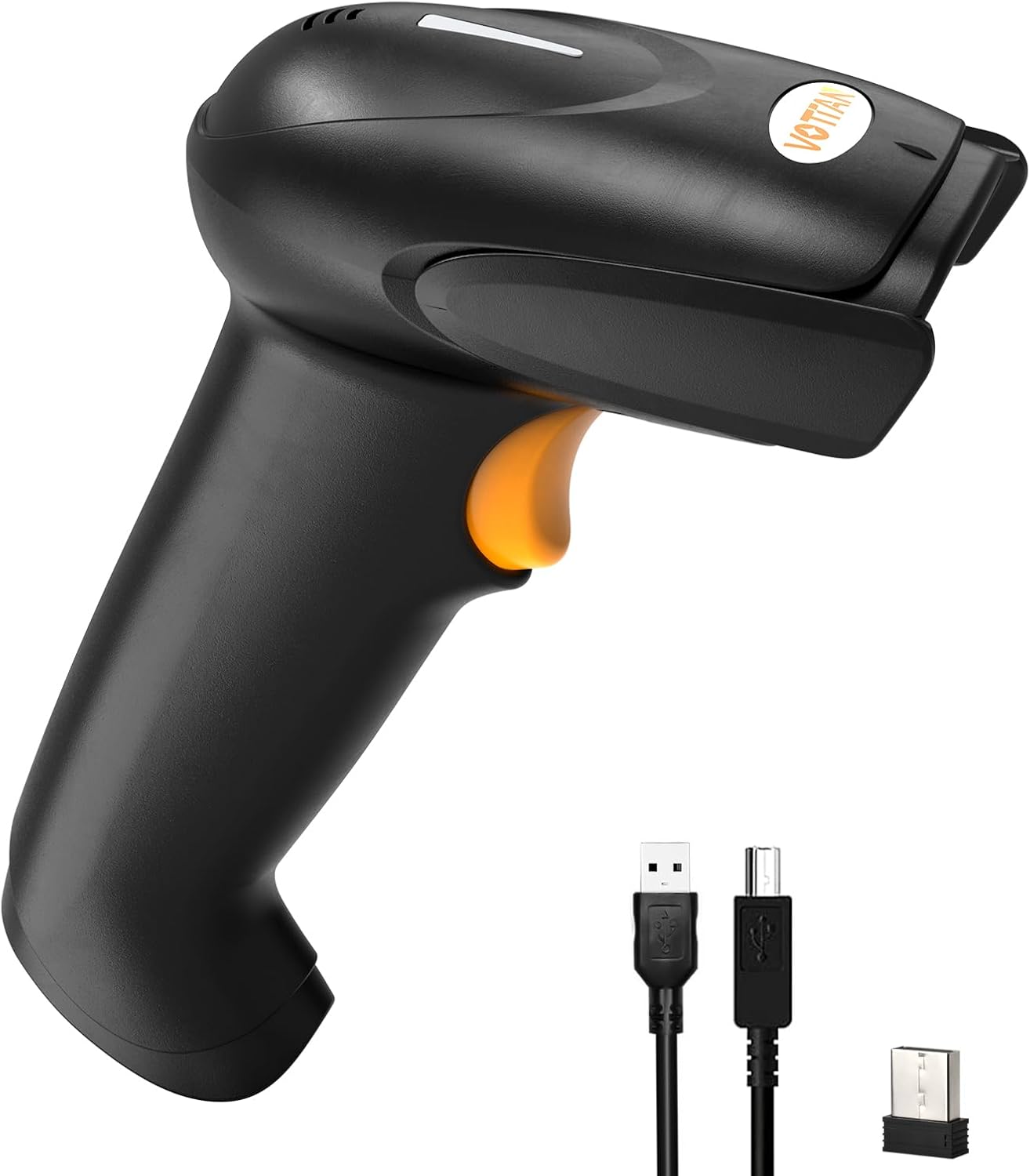 VOTTAN QR 2D Barcode Scanner, Bluetooth & 2.4G Wireless & USB Wired Connect iPad Phone Tablet PC POS, UPC EAN 1D PDF417 Data Matrix 2D Handheld Barcode Scanner