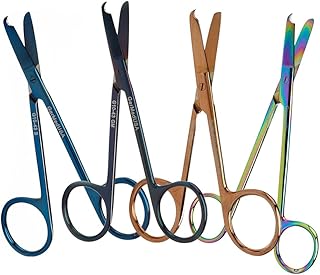 Stitch Suture Removal Scissors, Color Coated, Straight, 5 1/2