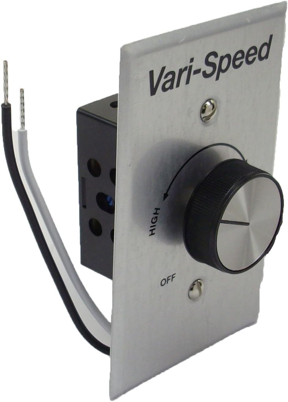 KB Electronics Model KBWC-18K (UL) Variable Speed Fan Control, Wall Mount, Rated 8.0 Amps @ 120 VAC for use with Shaded Pole and PSC Motors