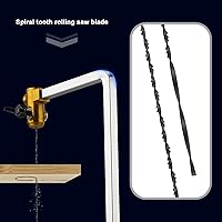 Vista 2 de Create idea Juego de 24 hojas de sierra de desplazamiento con dientes en espiral para cortar madera, plástico, corte de madera, modelado