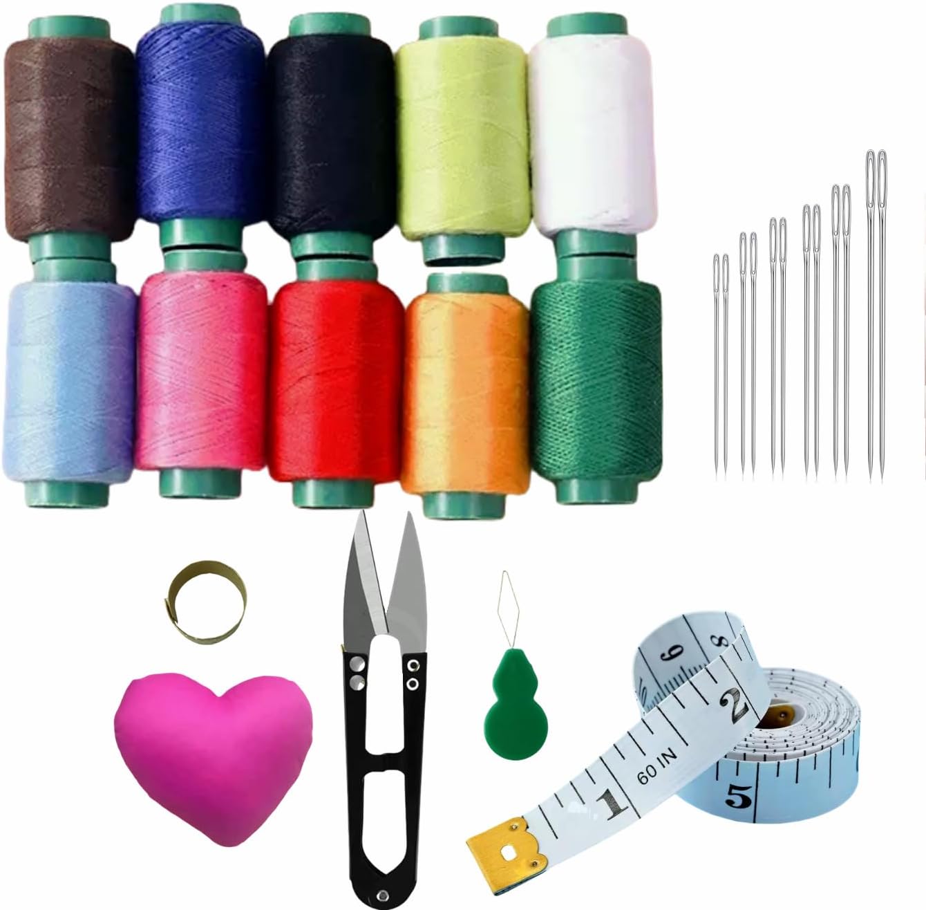 MaryLavender Sewing Kit Portable Sewing Supplies Accessories Box with Thread, Needles, Scissors