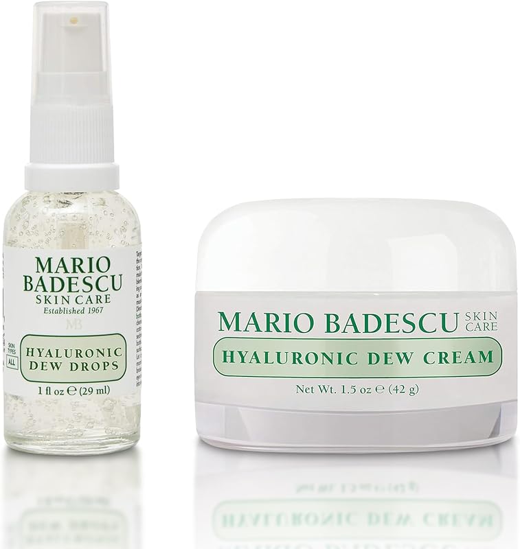 Dewy Skin Duo - Hyaluronic Dew Cream & Dew Drops – Hydrating Niacinamide & Hyaluronic Acid Moisturizer & Face Serum for Dewy, Glass-Like Skin – Lightweight & Oil-Free