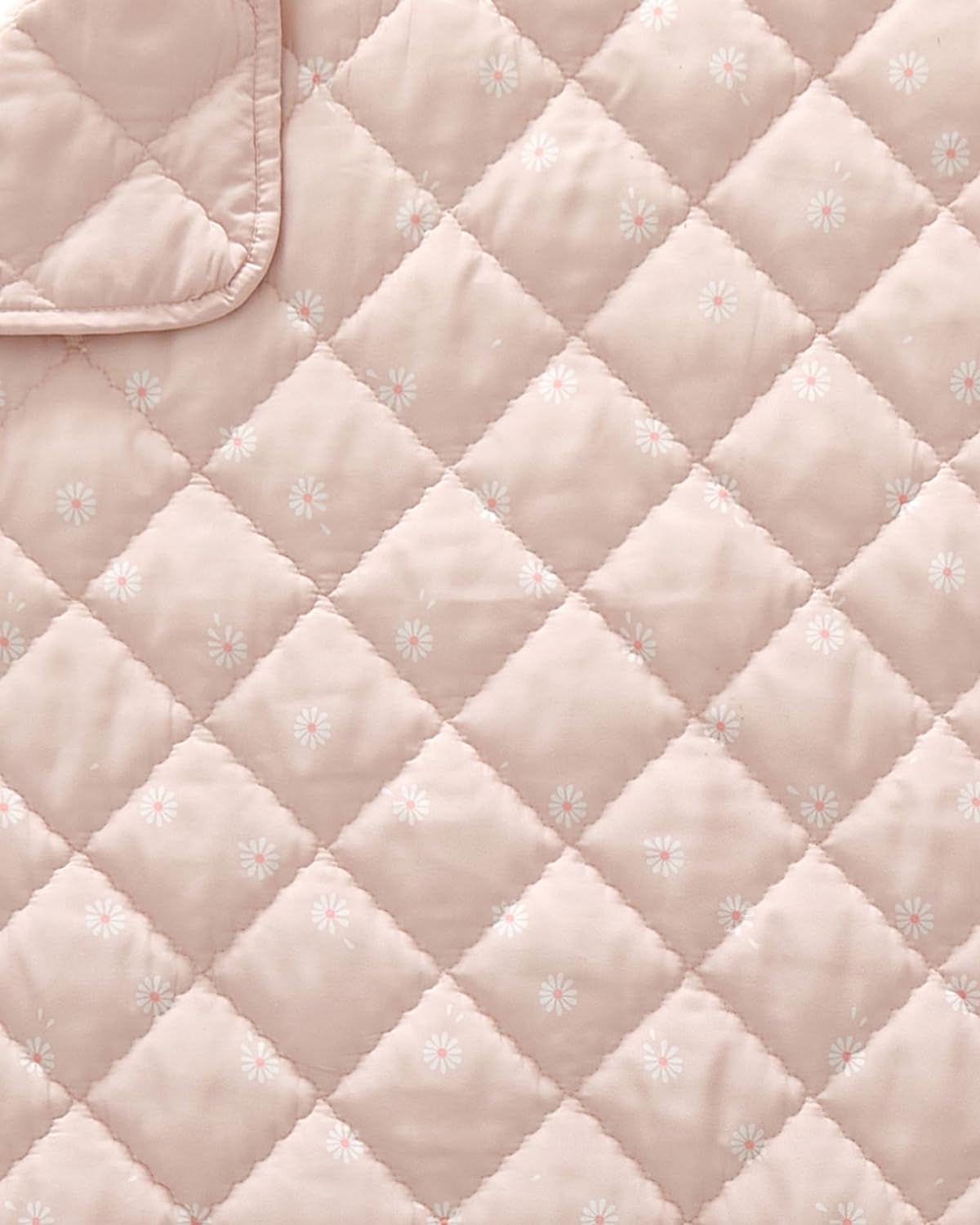 Daisy Floral Toddler Comforter - Down Alternative Toddler Microfiber Comforter - Lightweight & Warm Baby Quilt Blanket - Soft & Breathable - Kids Duvet Insert Crib & Stroller, Machine Washable - 39x47