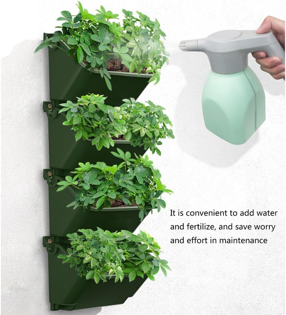 4pcs Vertical Wall Planter for Home and Garden Beautiful Decorative Pots for Green Spaces
