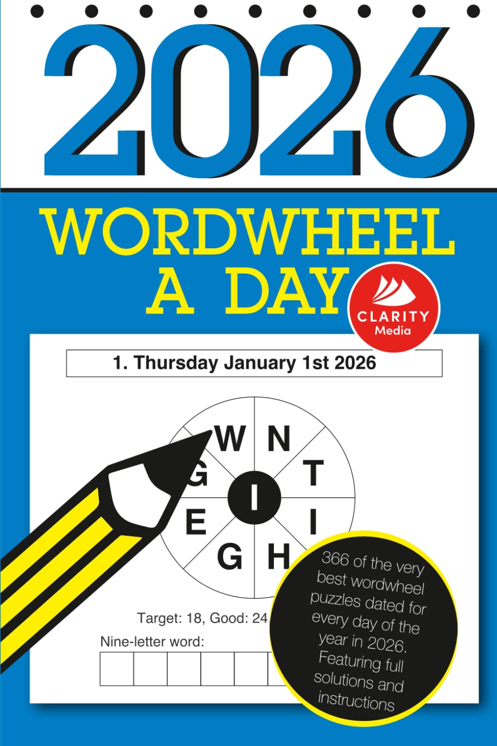 Wordwheel a Day 2026: 366 fantastic word wheel puzzles for you to enjoy in 2026