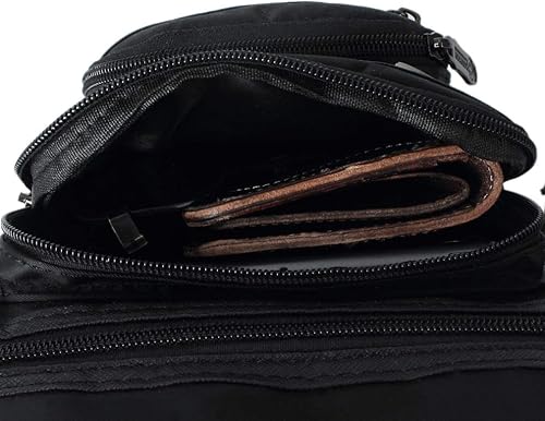 Miniatura 6 de Hebetag Riñonera de nailon para senderismo para hombres y mujeres táctica motocicleta ciclismo equitación viajes deportes al aire libre riñonera