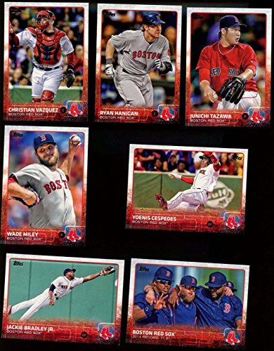 Boston-Red-Sox-2015-Topps-MLB-Baseball-Regular-Issue-Complete-Mint-25-Card-Team-Set-Dustin-Pedroia-David-Ortiz-Rusney-Castillo-Rookie-Plus