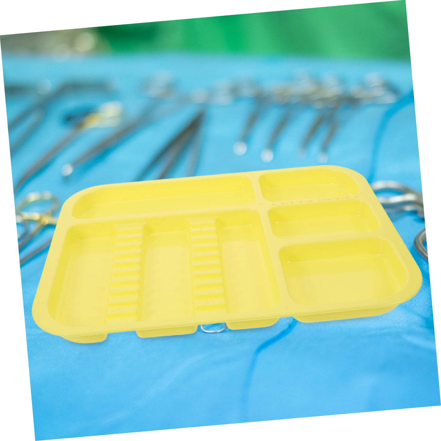 MAGICLULU Plateaux Compartimentés Coloré Lot de 2 Rangement Organisé en Pp Résistants aux Taches, Plateau D'instruments Dentaires pour Buccal