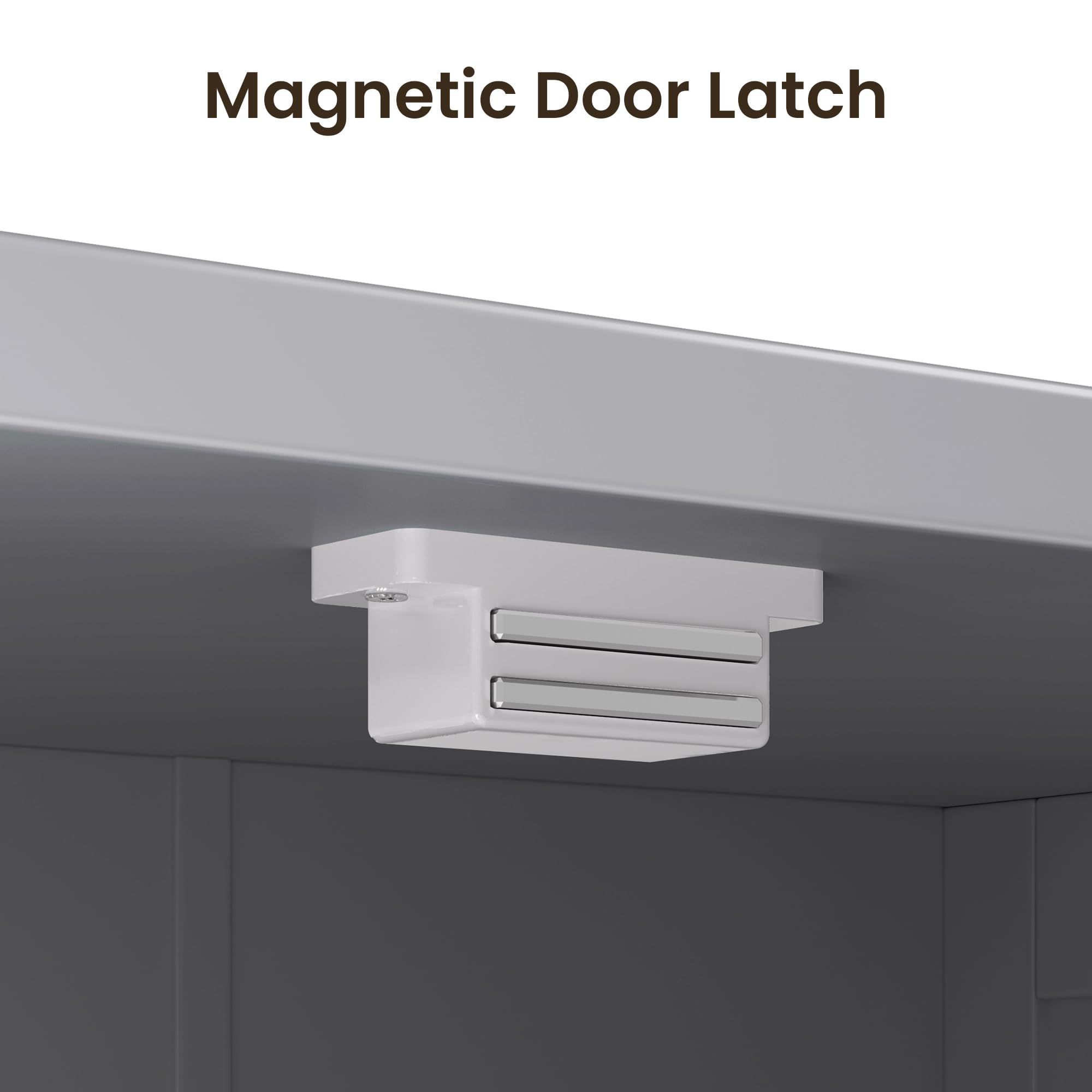 Bealife Waschbeckenunterschrank, Badezimmerschrank 90 x 30 x 60 cm, mit 2 Türen, 5 Fächern und höhenverstellbarem Einlegeboden in 3 Stufen, Magnetverschluss, viel Stauraum, wasserabweisend (Grau)