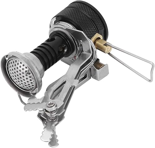 Miniatura 4 de Estufa de campamento, estufa de mochilero, mini caldera portátil de gas ultraligera para campamento, estufa plegable de supervivencia al aire libre,