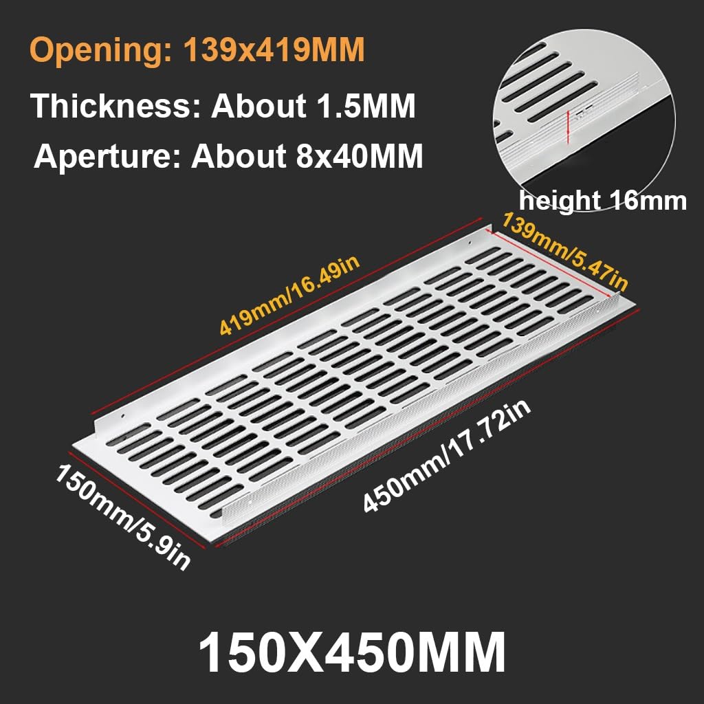 Lüftungsgitterabdeckung aus Aluminiumlegierung