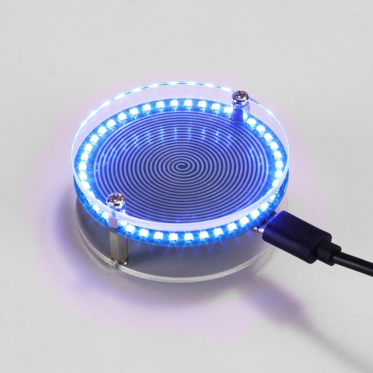 Schumann Générateur d'ondes sinusoïdales, avec lumière LED colorée RVB, alimentation USB, pour la méditation à domicile, le bureau, l'amélioration du sommeil