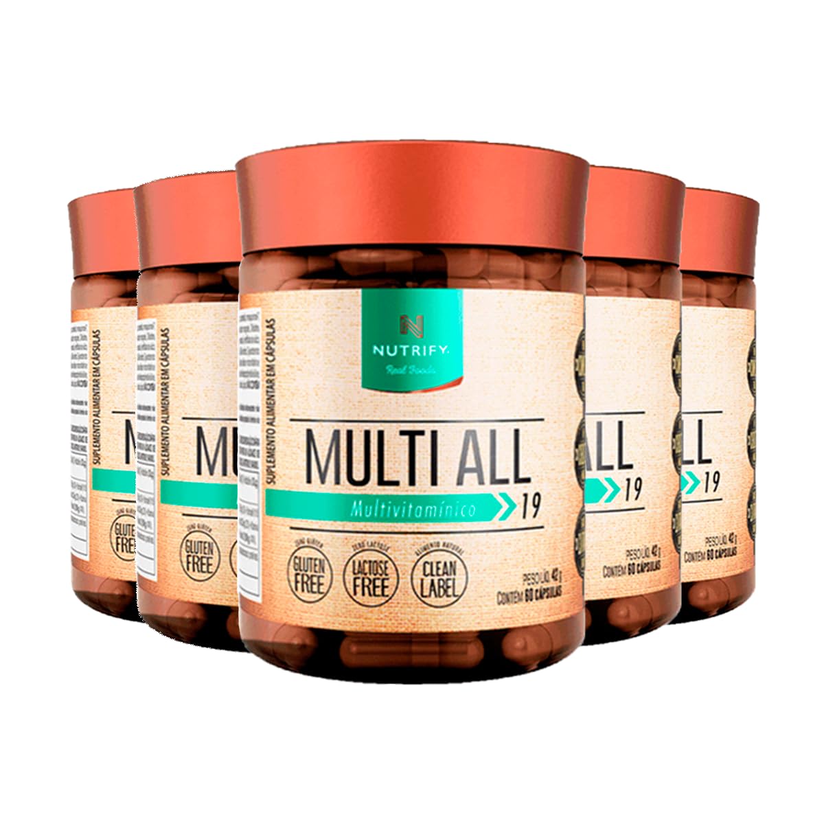 Kit 5 Multi All Multivitamínico Nutrify 60 Cápsulas em promoção! Veja a oferta e mais achadinhos de Vitaminas & Suplementos 2 Hoje é o melhor dia para comprar Kit 5 Multi All Multivitamínico Nutrify 60 Cápsulas com aquele preço maroto! Promoção! Aproveite a oferta! 2