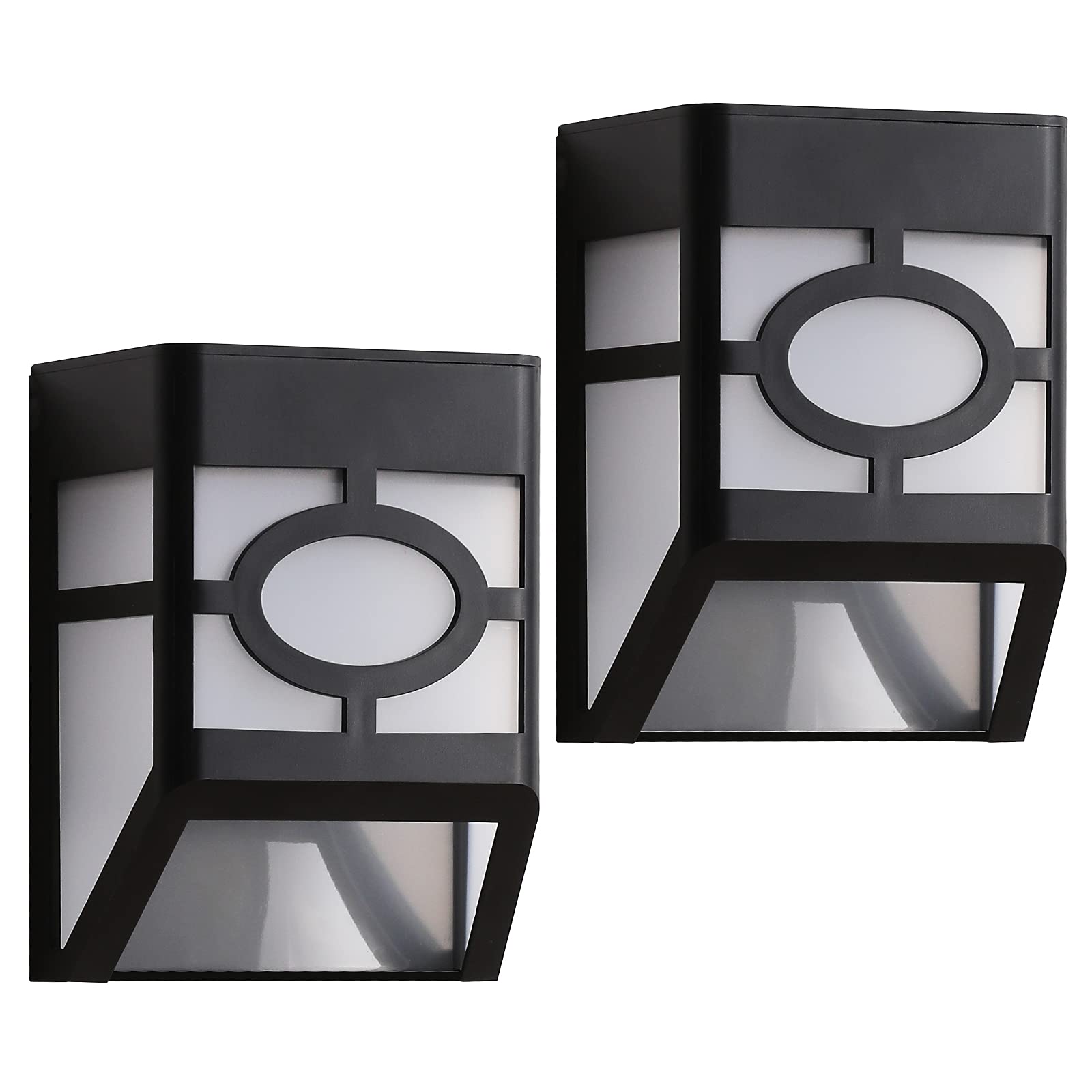 Lanpesting Solar Deck Lights, Solar Fence Lights Outdoor, 2 Modes Solar Step Lights, Waterproof Automatic Outside Solar Stair Lights, Classic Retro Design Suit for Deck,Yard, Path, Porch, 2 Pack