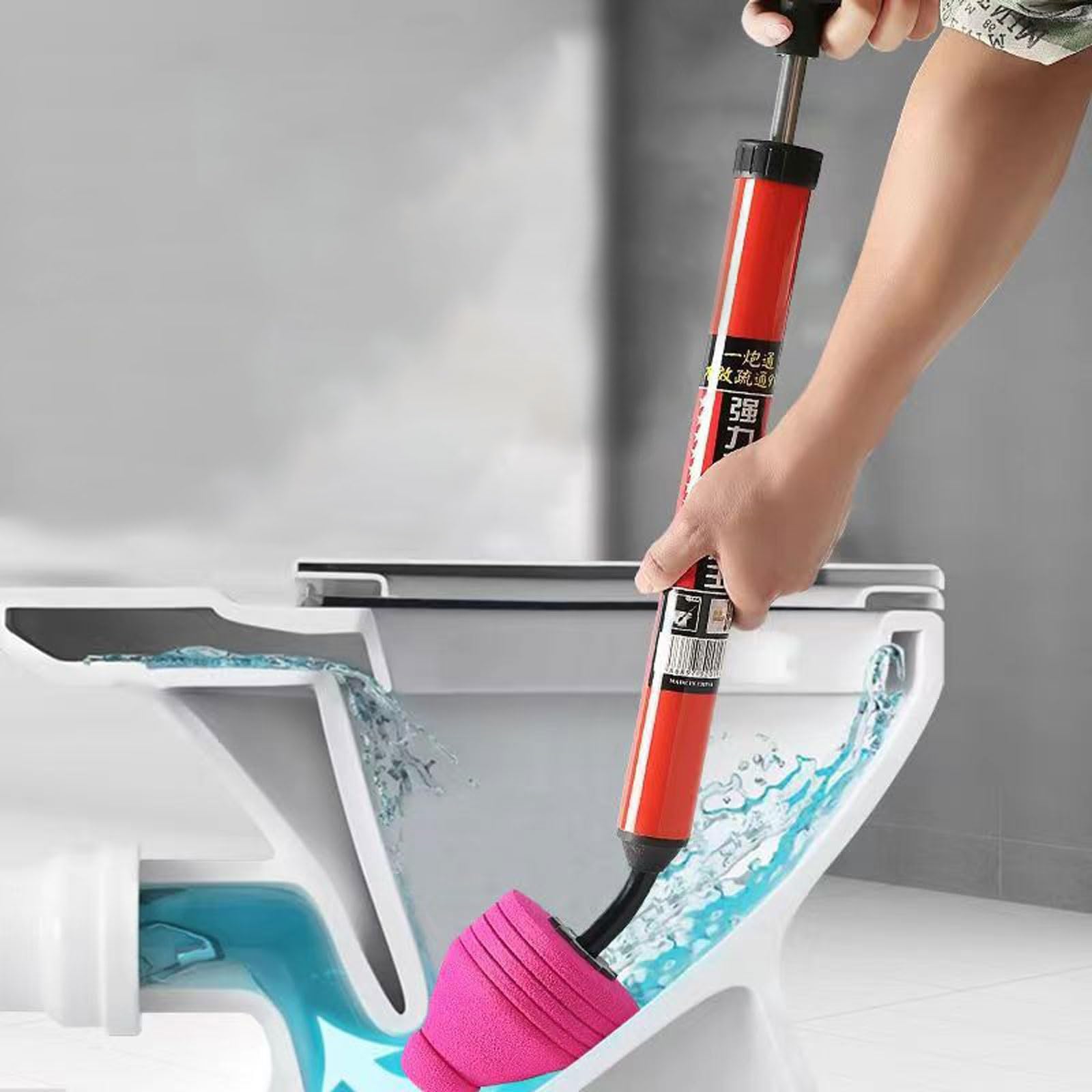 High Pressure Toilet Unblock One Shot Toilet Pipe Plunger, Ultra Burst High-Pressure Drain Unblocker, High Pressure Toilet Unblock a Shot for Toilet, Floor Drain, Clogged Pipe, 150341186