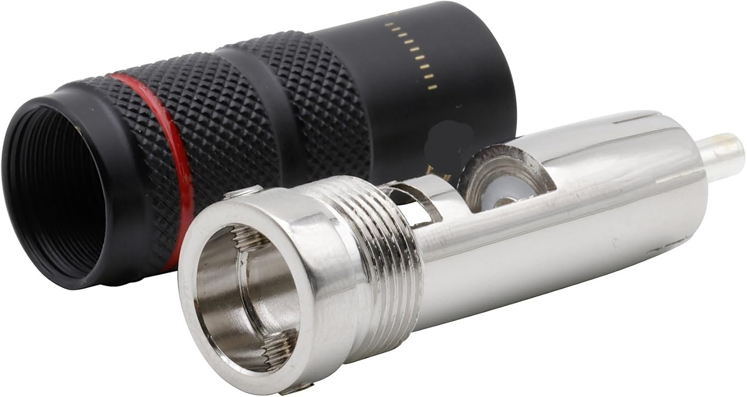 Rhodium Plated Phosphor Bronze Male for RCA Coaxial Plug Connector Adapter Copper Pin PTFE Insulator HiFi Audio Video Signal