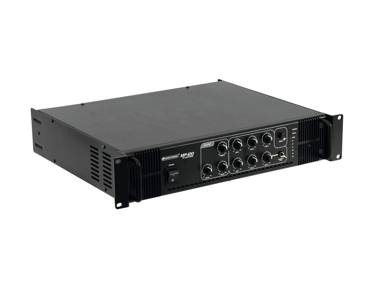 OMNITRONIC MP-120 ELA-Mischverstärker | ELA-Mono-Mischverstärker, 120 Watt