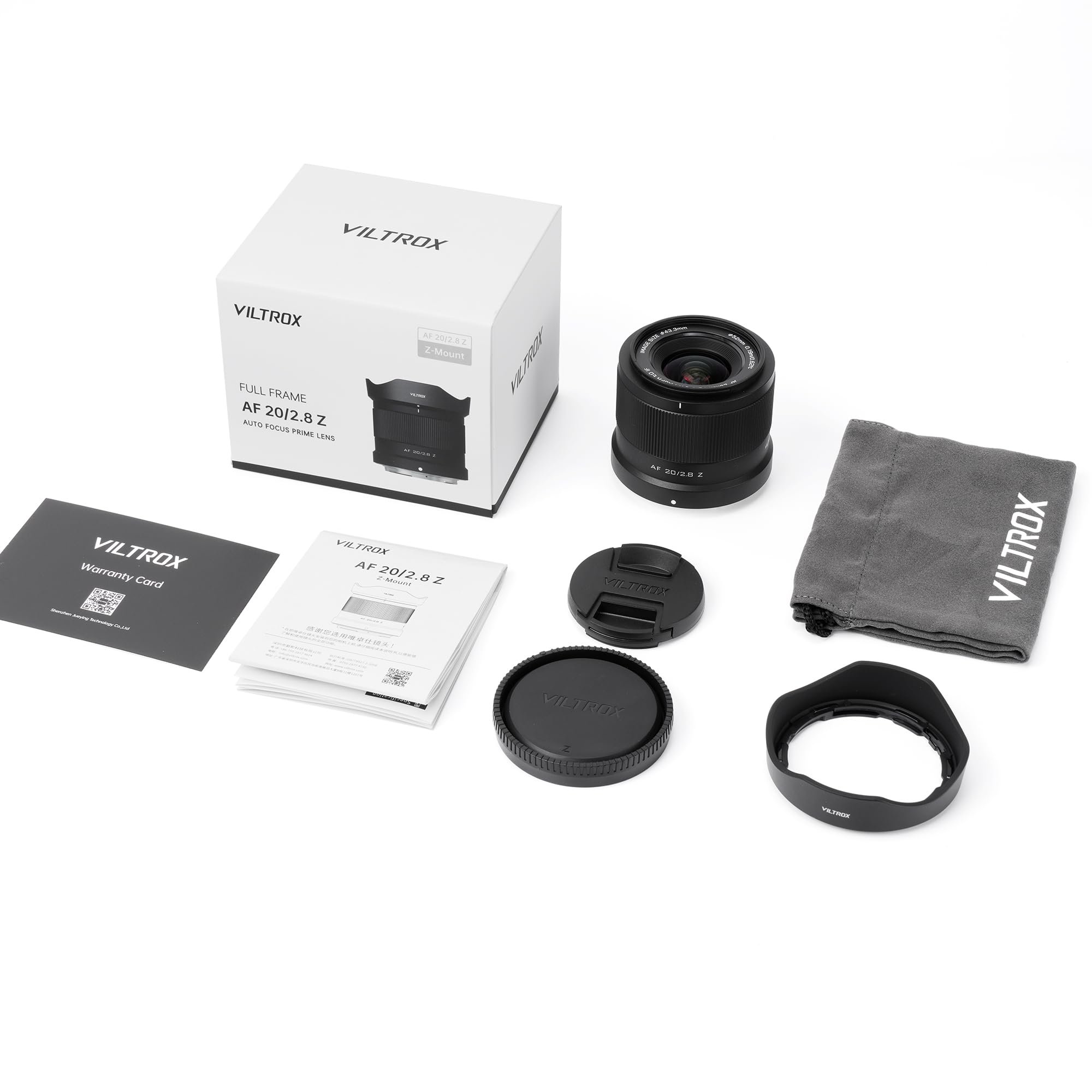 VILTROX Objectif grand angle AF Prime 20 mm F2.8 Z Mount plein cadre pour Nikon Z Mount z5 Z8 Z9 Z6 Z7 Z6 II Z7 II