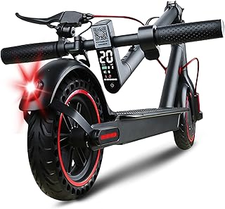 QnQ E Scooter, 2025 8.5 Inch Foldable Scooter, 500W/20km/h Motor, 20km Range, Puncture Proof Honeycomb Tyres, App Control and LED Display, 36V 5.2Ah Battery, Max 120kg