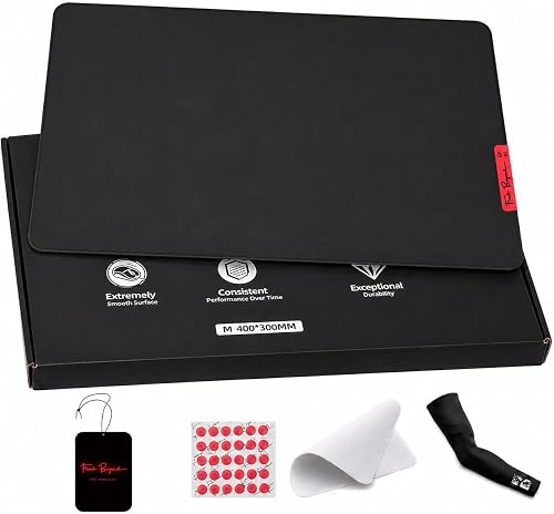 Flash Beyond Glass Gaming Mouse Pad, 400 x 300 mm, Black