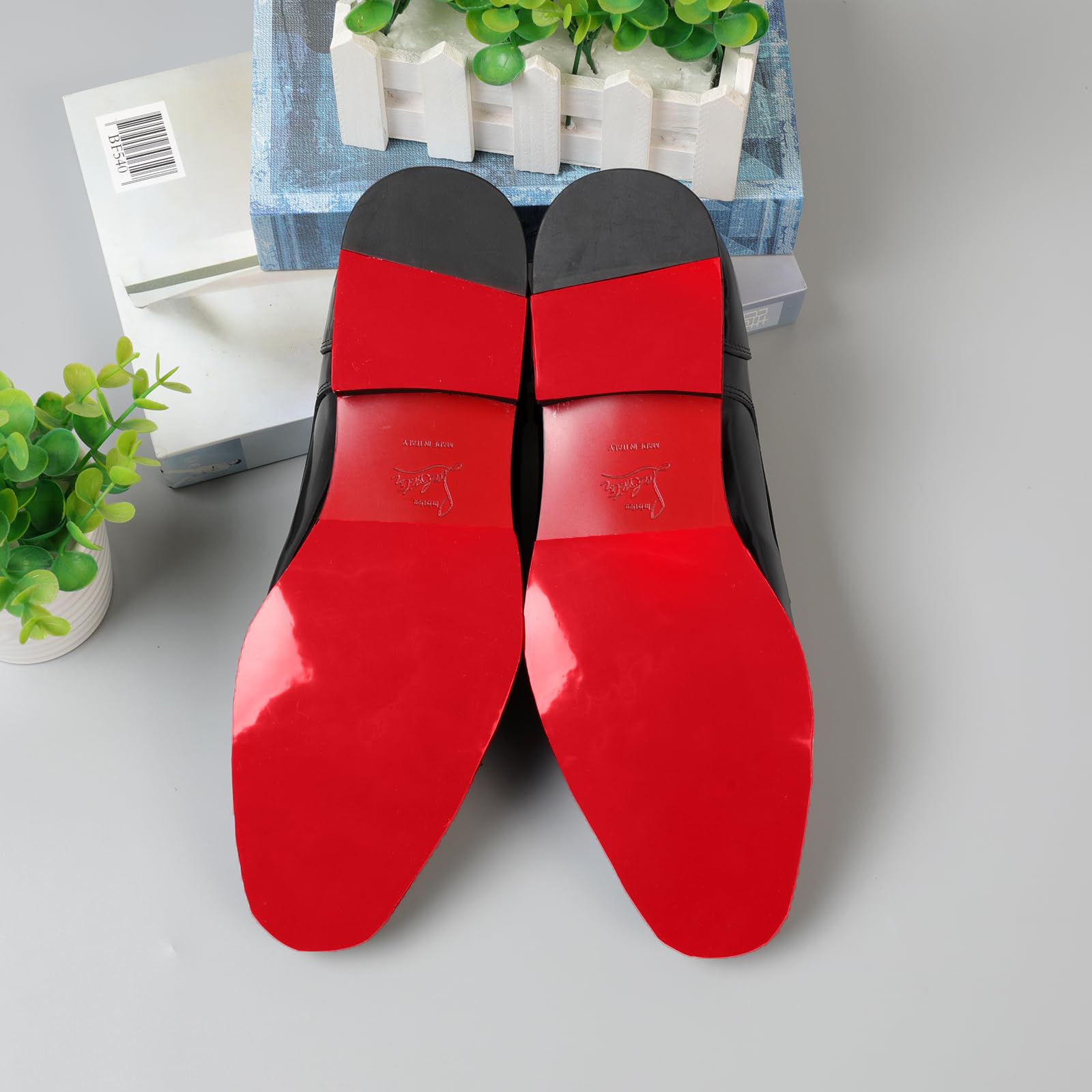 Very good condition louboutin slip on. Protected bottom. Amazon.com: Eldosilk 39 in Red Bottom Shoe Protector for  main image 2