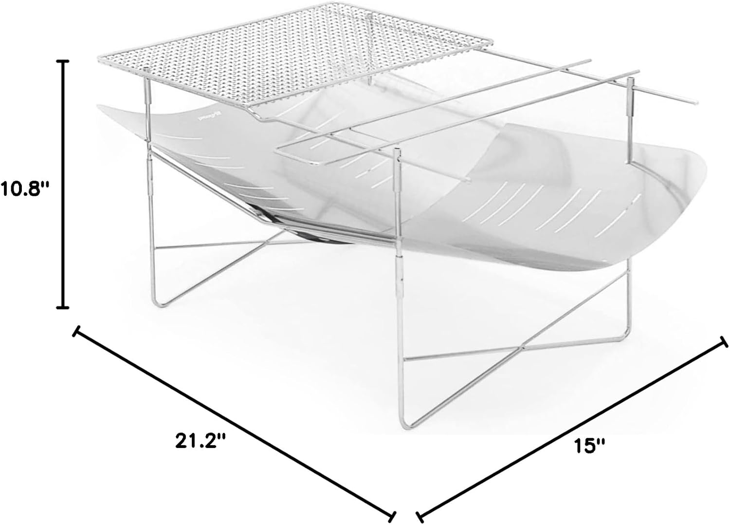 760 with 2 Grates and 2 Skewers - Large but Lightweight Portable Stove and BBQ Grill for 2-8 Persons
