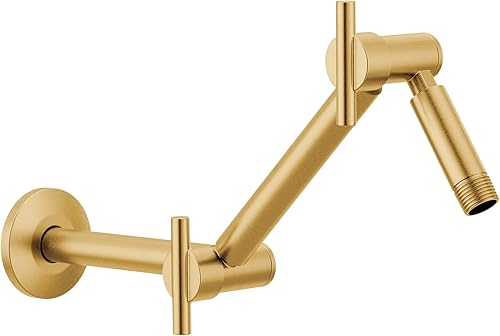 Moen Brazo de ducha ajustable giratorio de 16 pulgadas, S116BG, oro cepillado