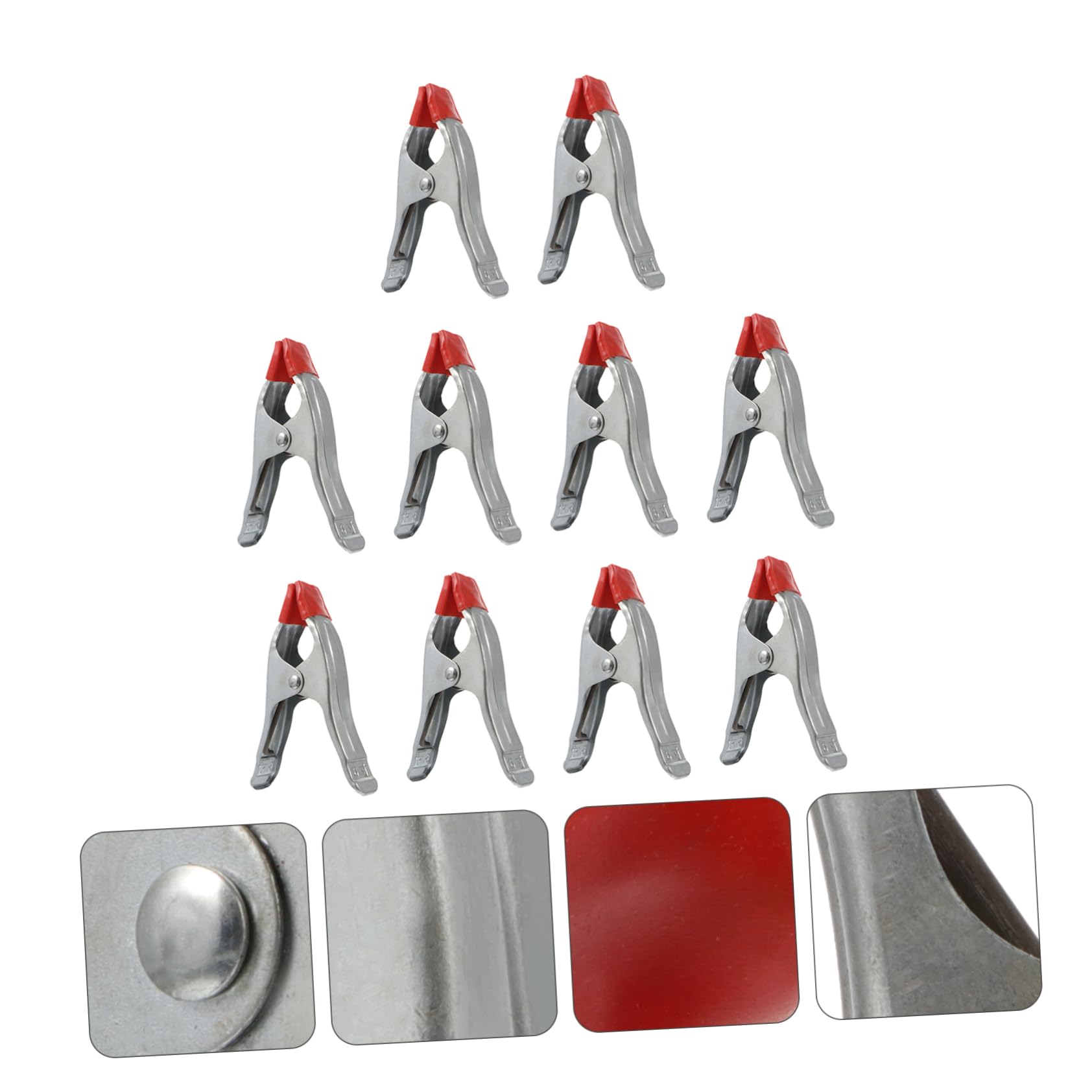 LALAFINA Thickened Woodworking Clamp 6 Inches Spring Clip 10pcs A-shaped Carpentry Clamp High Grippin Power