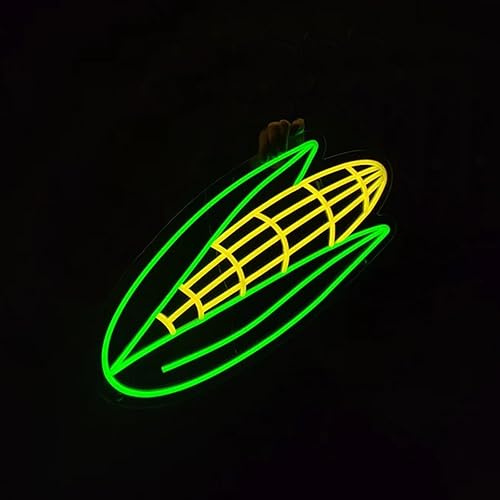 Miniatura 3 de Letrero de neón de maíz, verduras, maíz, luces LED, decoración de pared para el hogar, sala de juegos, cocina, restaurante, decoración, tamaño 15.0