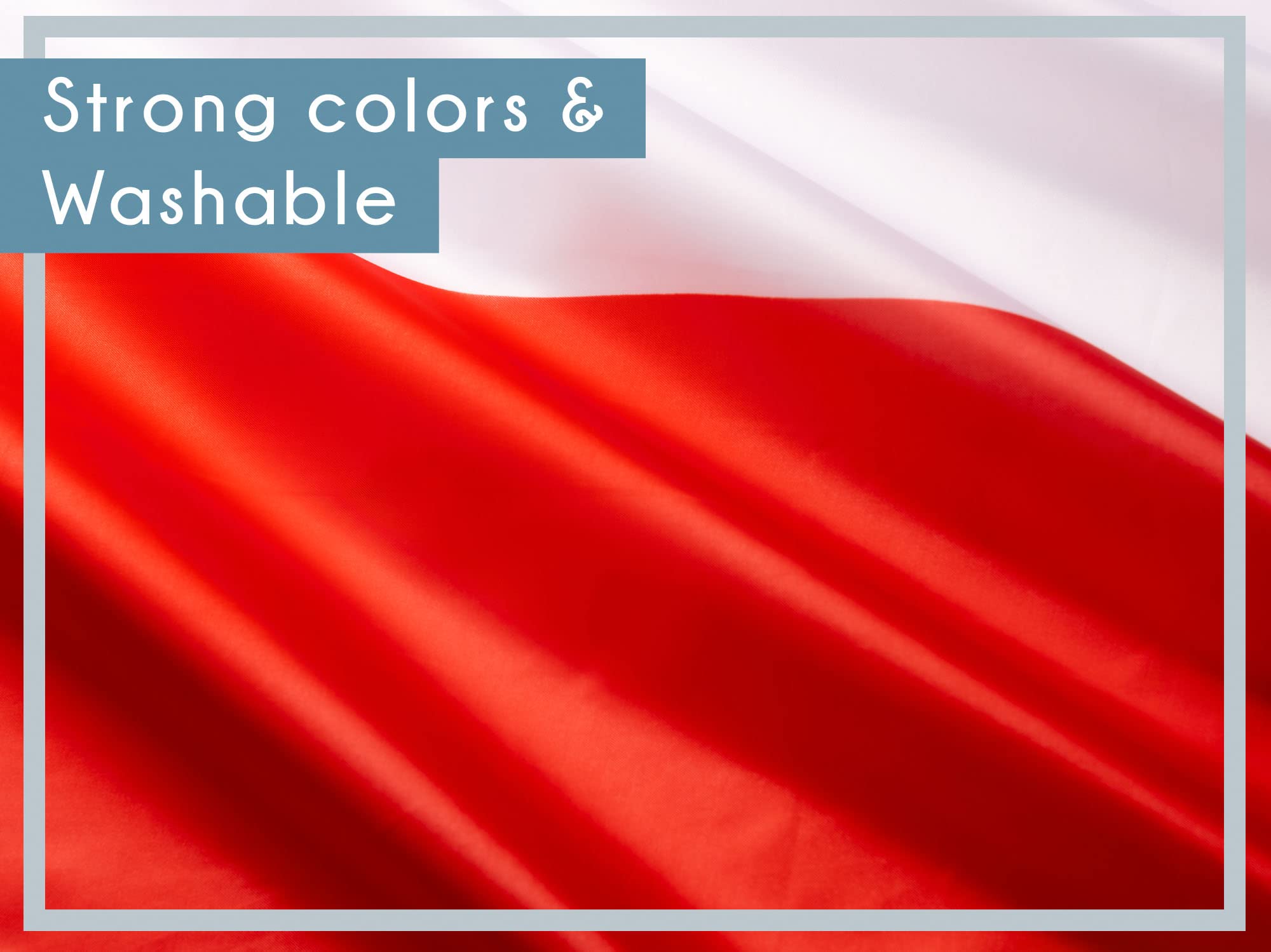 aricona Polska Flaga - Polska flaga 90x150 cm z mosiężnymi oczkami - odporna na warunki atmosferyczne flaga narodowa na maszt - 100% poliester